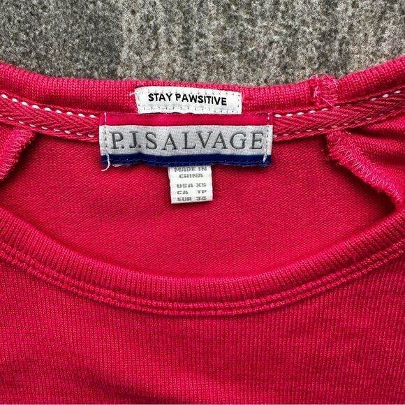 EUC PJ Salvage 'Ruffin it' Soft Lightweight Long Sleeve Sweatshirt in Pink XS - Picture 6 of 16